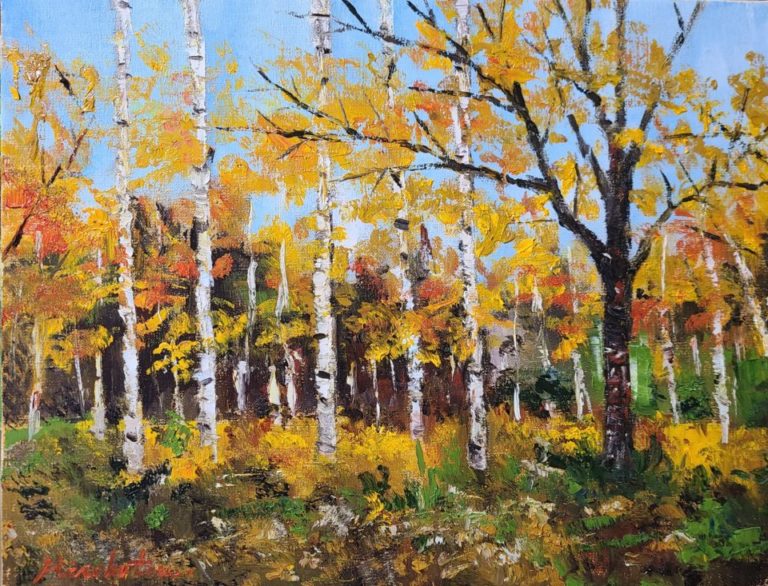 2021年1月に北陸銀行西岡支店で仲浩克油絵展