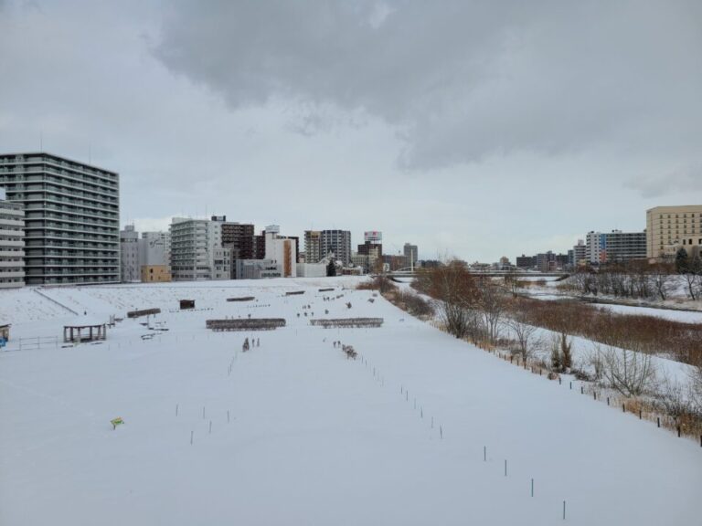 札幌の冬は少しだけ寒くて、少し雪が積もった状態が過ごしやすいな
