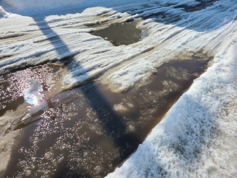 水たまりの季節の3月