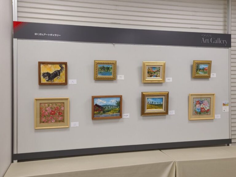 仲 浩克　油彩画展　北陸銀行西岡支店2022年8月展示状況